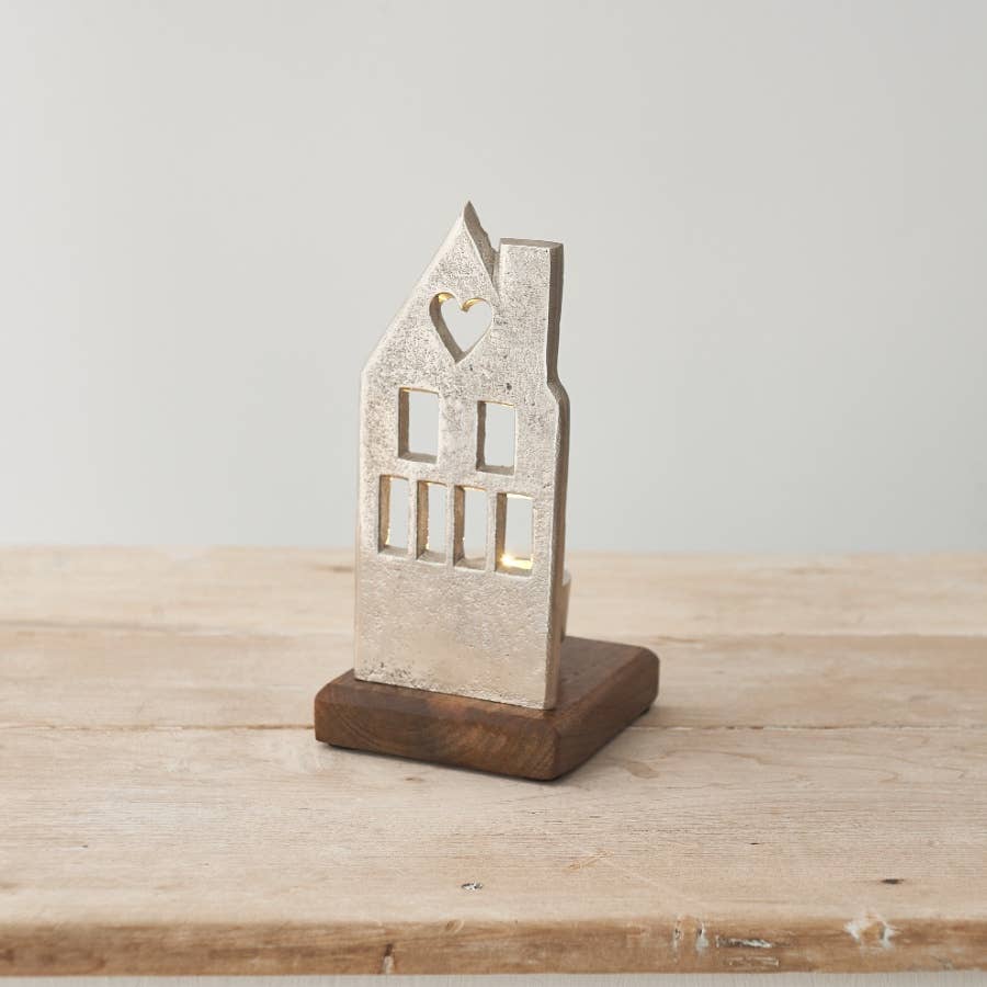 Metal House on Base, 20cm