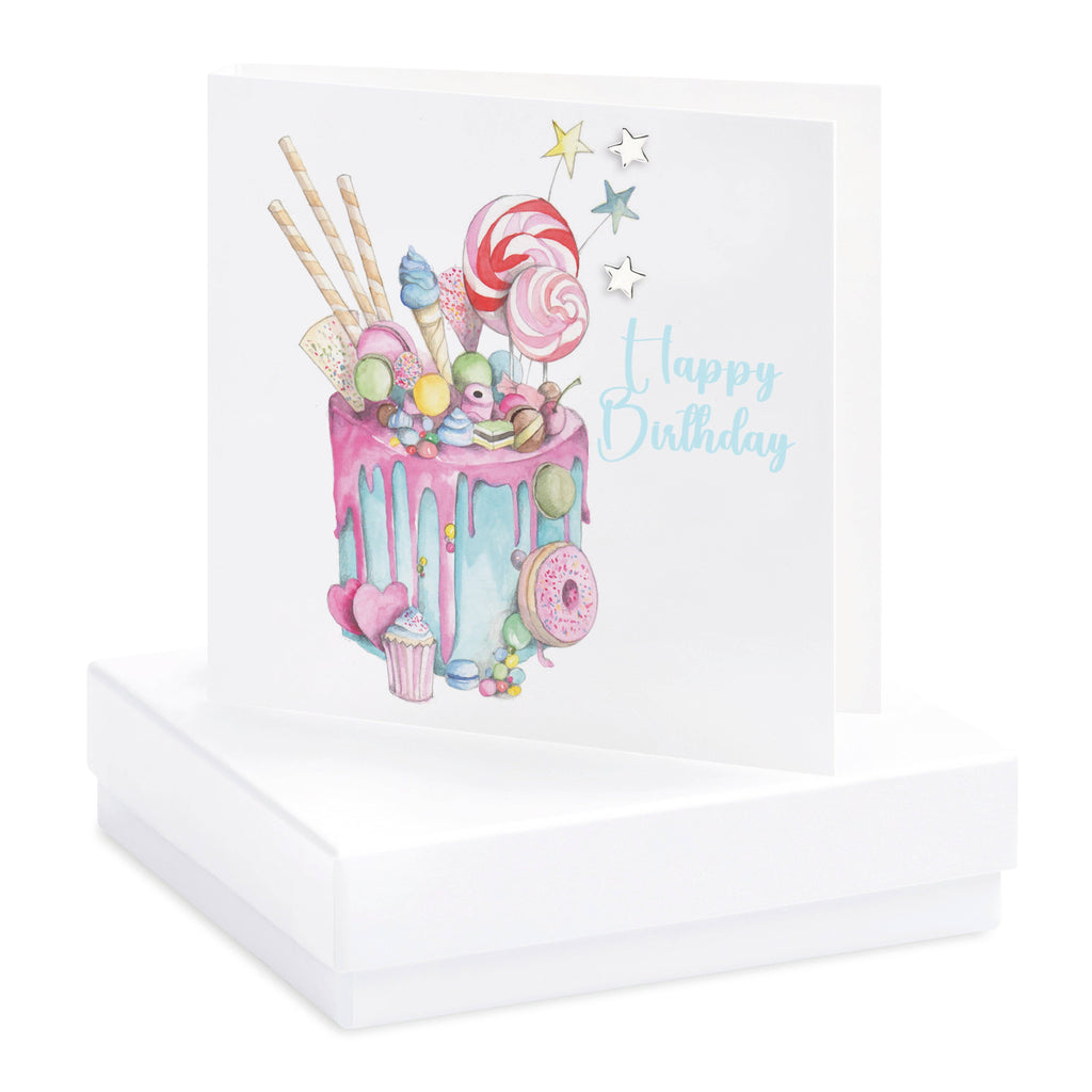 Sterling Silver Star Earrings – 925 Silver Studs With Gift Box & Birthday Card: White