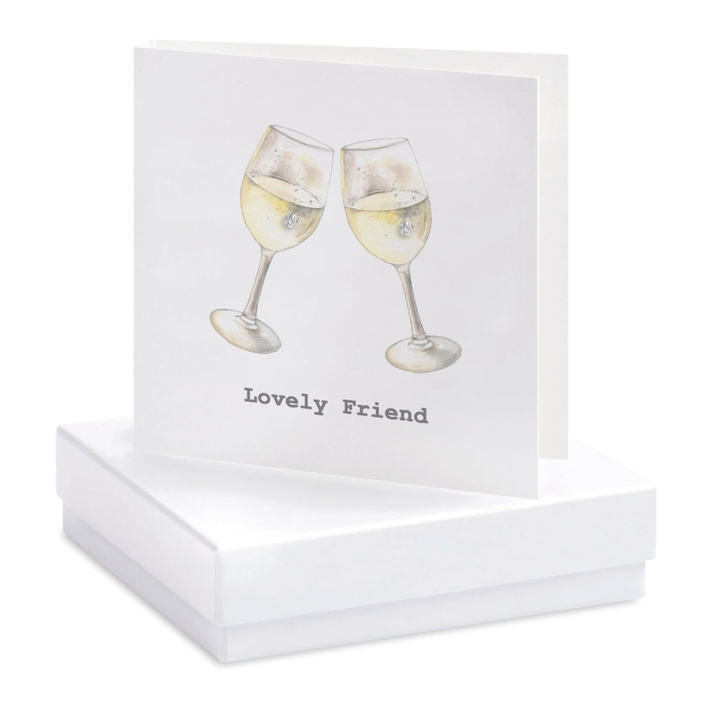 Sterling Silver Stud Earrings – Elegant Butterfly Design | Friendship Gift Set: White