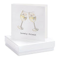 Sterling Silver Stud Earrings – Elegant Butterfly Design | Friendship Gift Set: White