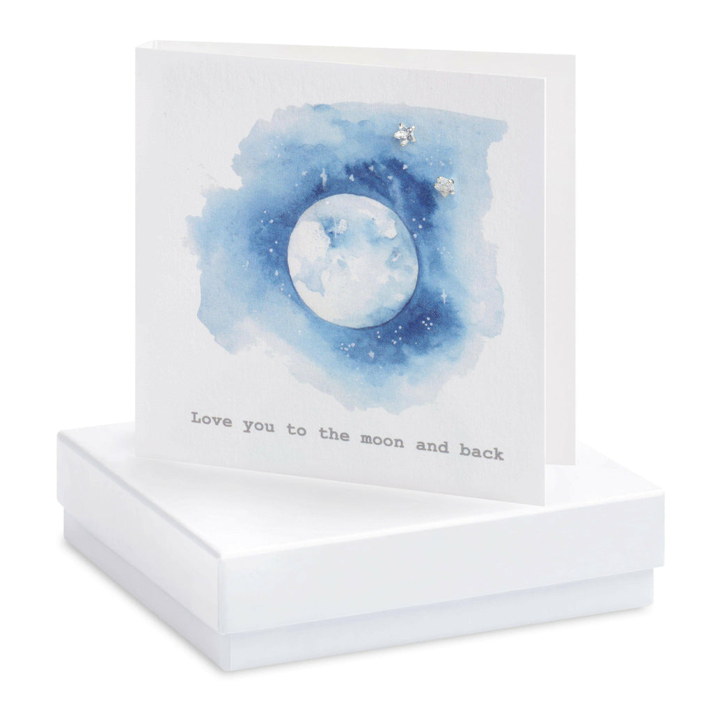 Sterling Silver Stud Earrings – Boxed Gift Set for Her with Heartfelt Message Card: White