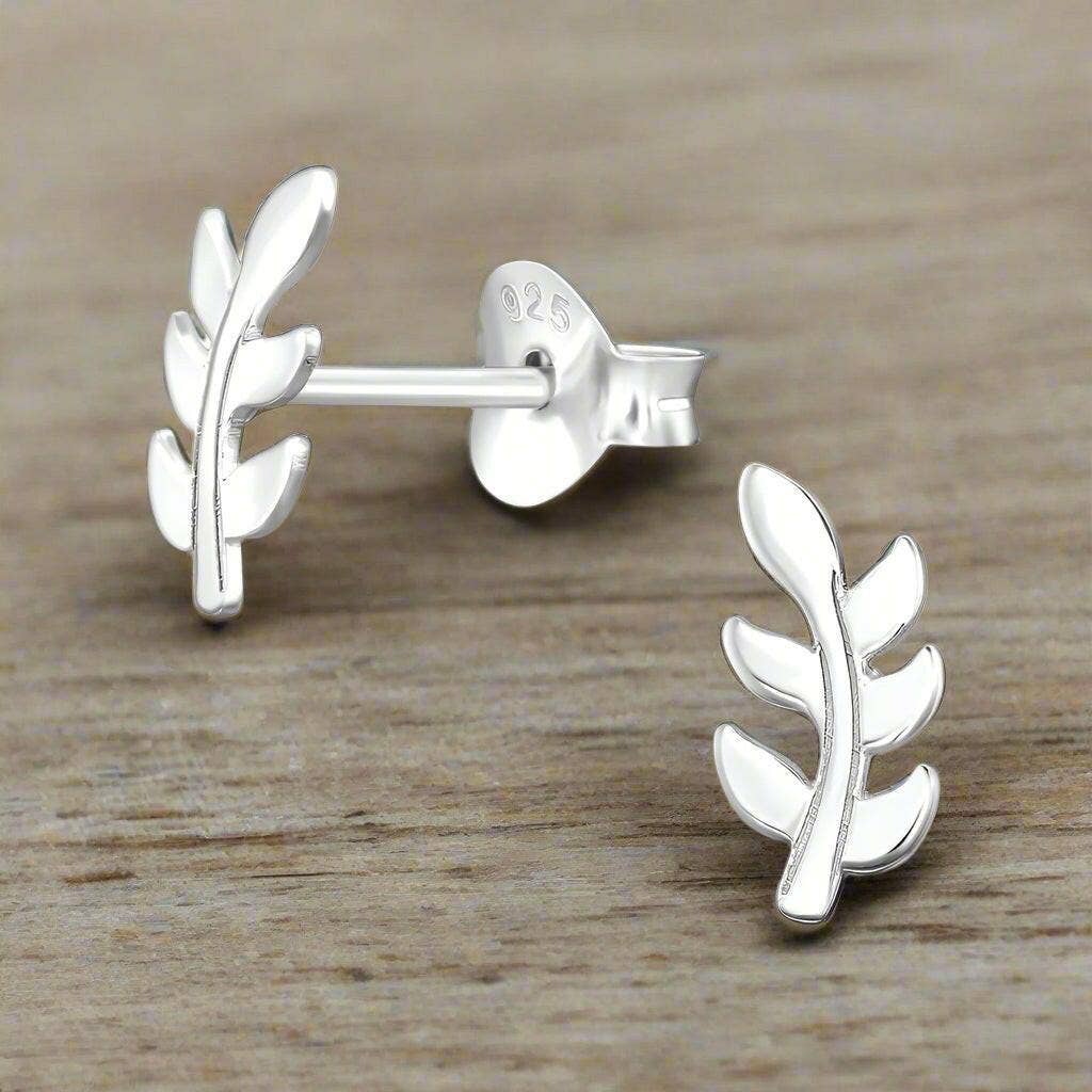 Sterling Silver Stud Earrings – Hypoallergenic Minimalist Boxed Gift Set: White