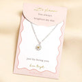 Silver and Gold Daisy Flower Carded Necklace