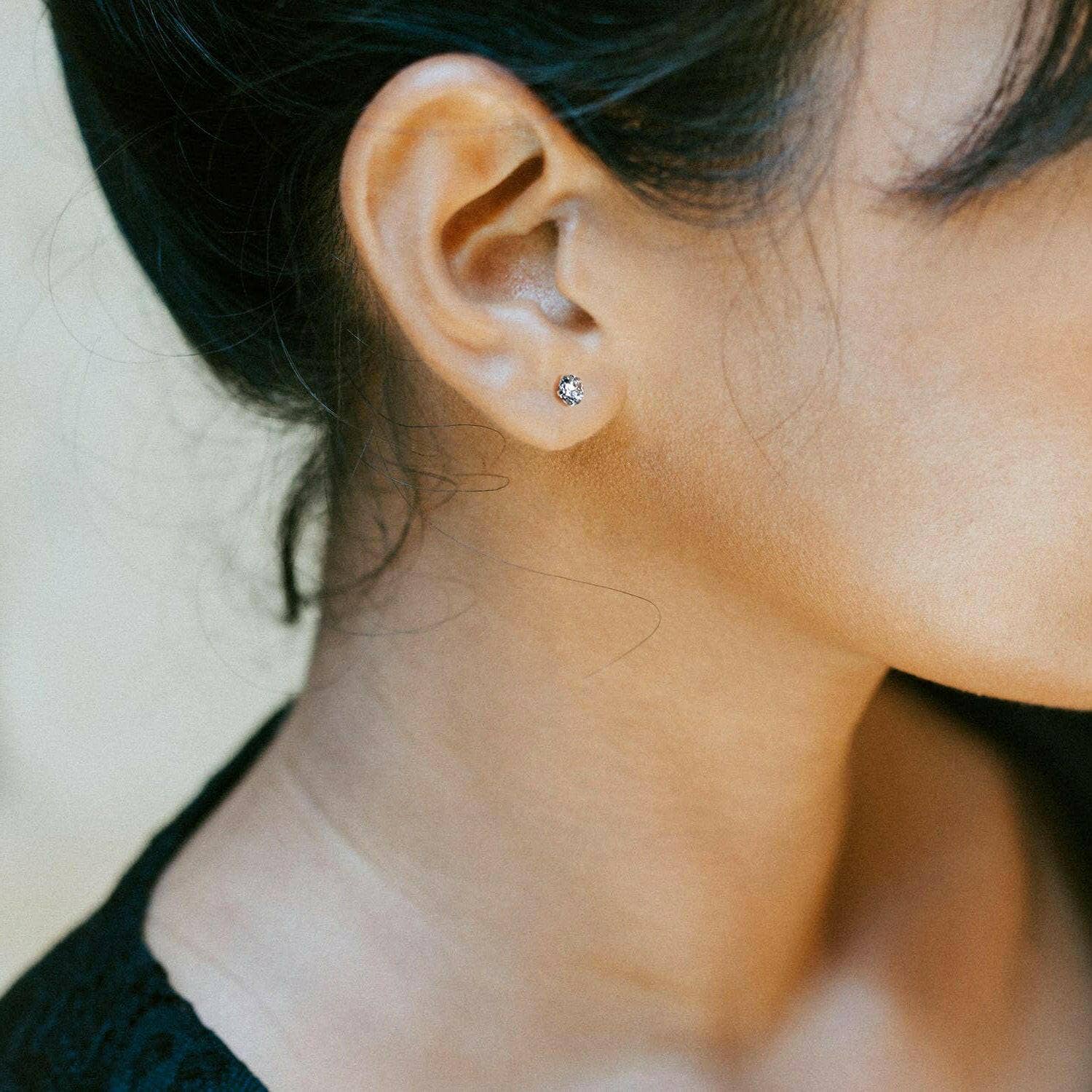 Sterling Silver Stud Earrings – Elegant Butterfly Design | Friendship Gift Set: White