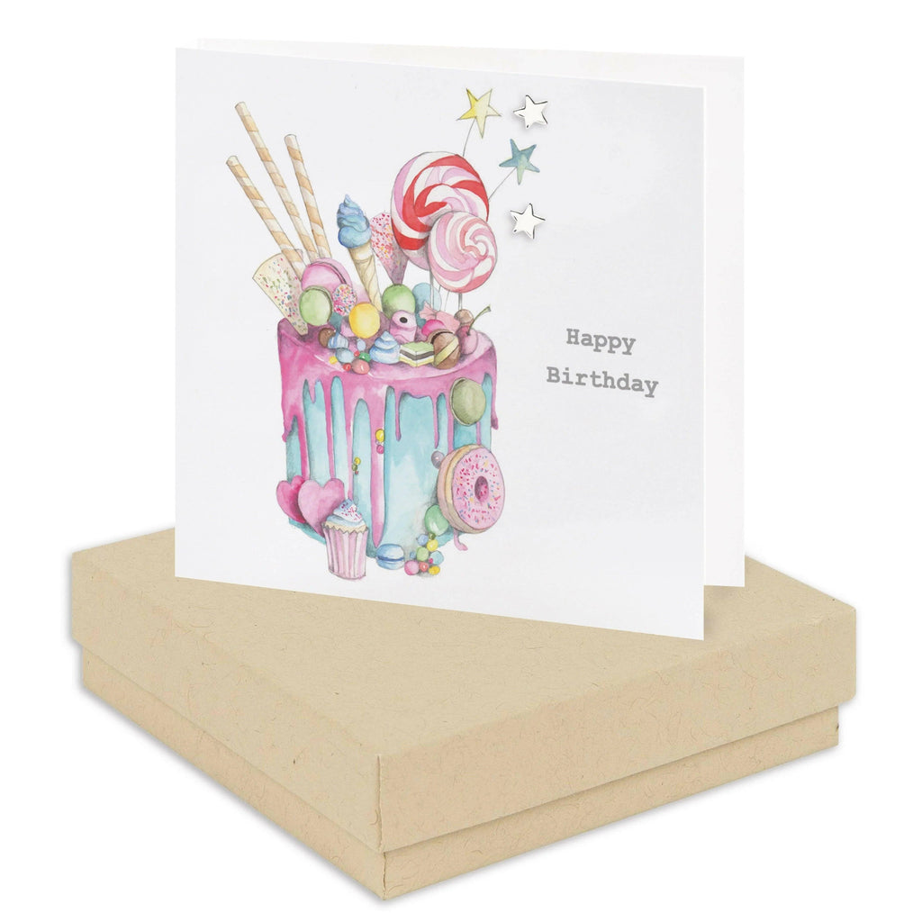 Sterling Silver Star Earrings – 925 Silver Studs With Gift Box & Birthday Card: White