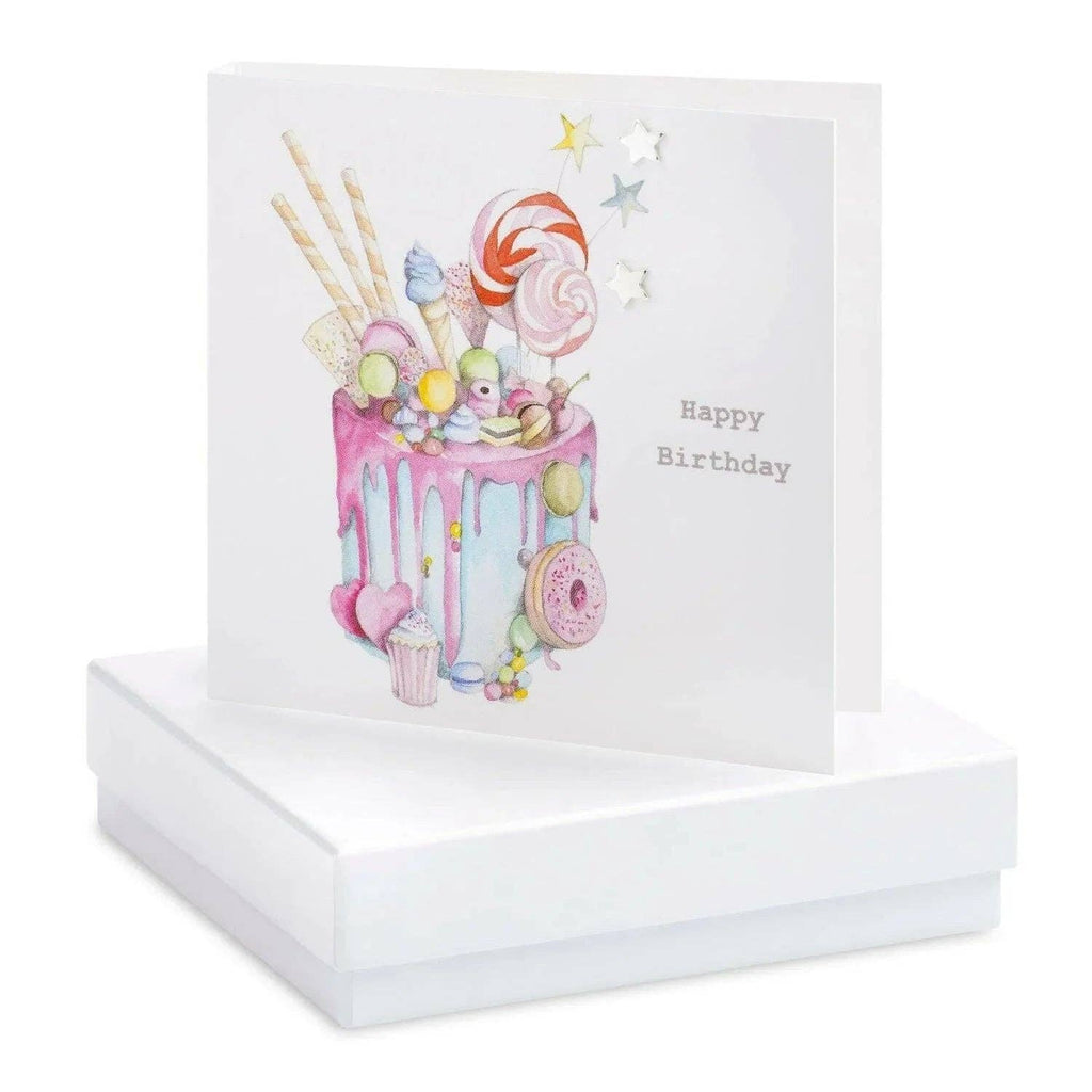 Sterling Silver Star Earrings – 925 Silver Studs With Gift Box & Birthday Card: White