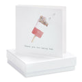 Sterling Silver Stud Earrings – Gift Box Earrings with Thank You Card Set: White