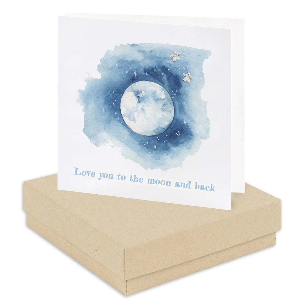 Sterling Silver Stud Earrings – Boxed Gift Set for Her with Heartfelt Message Card: White