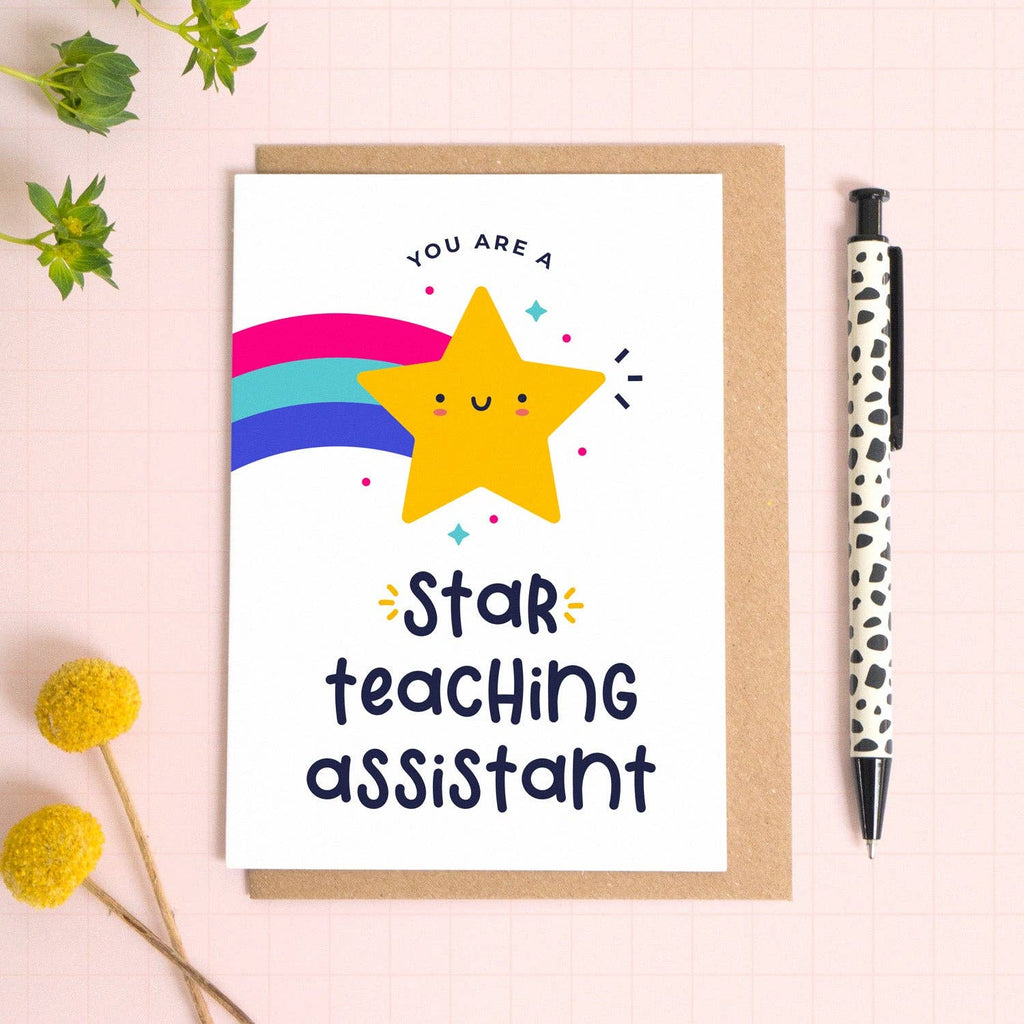 Star Teaching Assistant Thank You Teacher Card