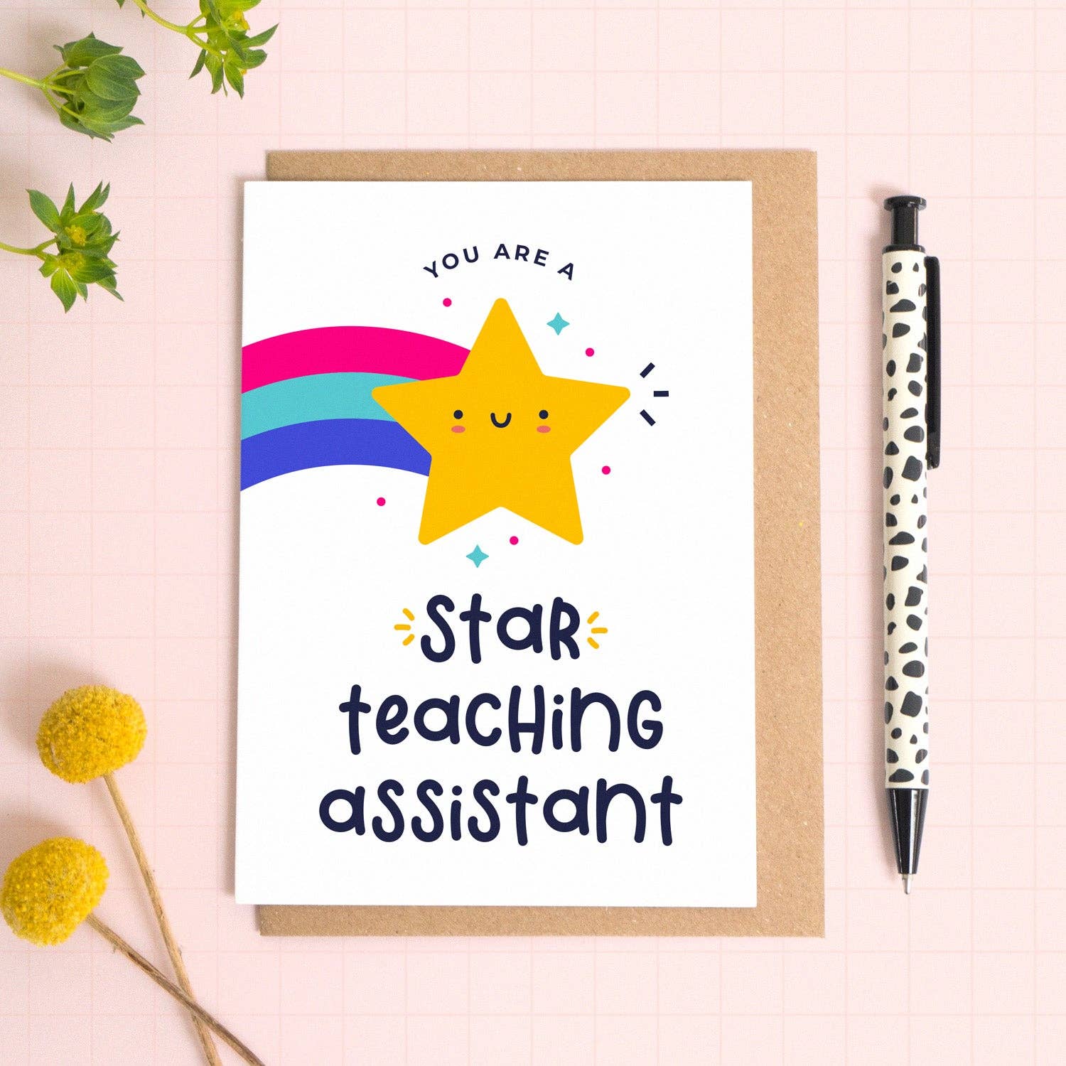 Star Teaching Assistant Thank You Teacher Card
