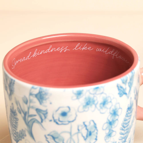 Blue Wildflower Print Mug